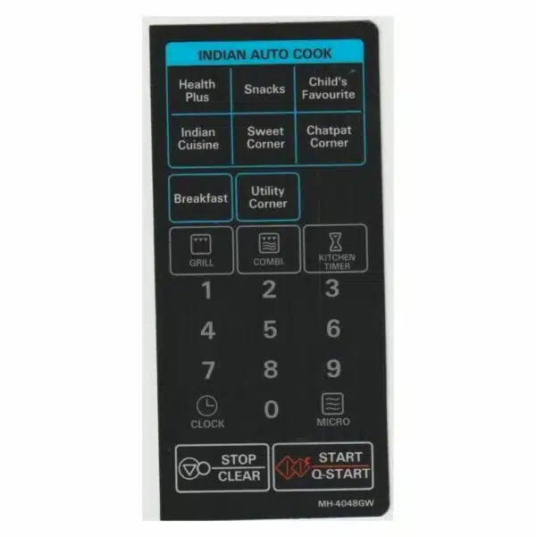 Microwave Oven Membrane Keypad