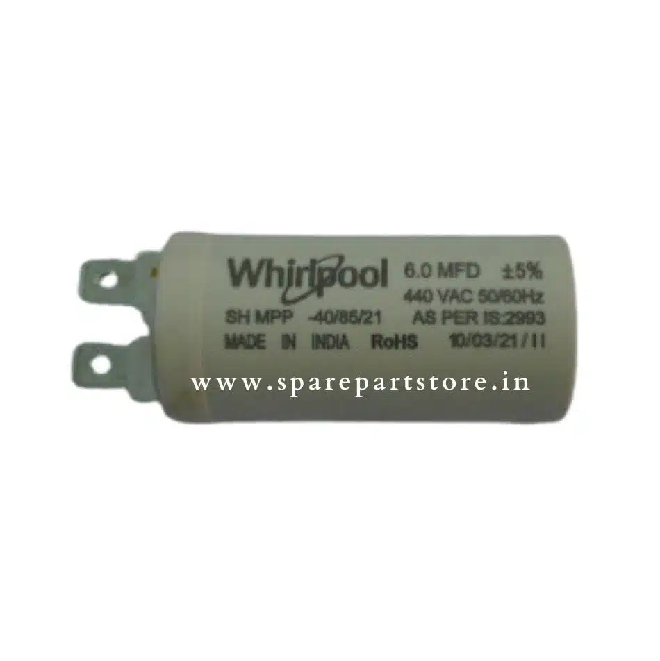 Whirlpool refrigerator capacitor 6.0 mfd Whirlpool refrigerator capacitor 6.0 mfd