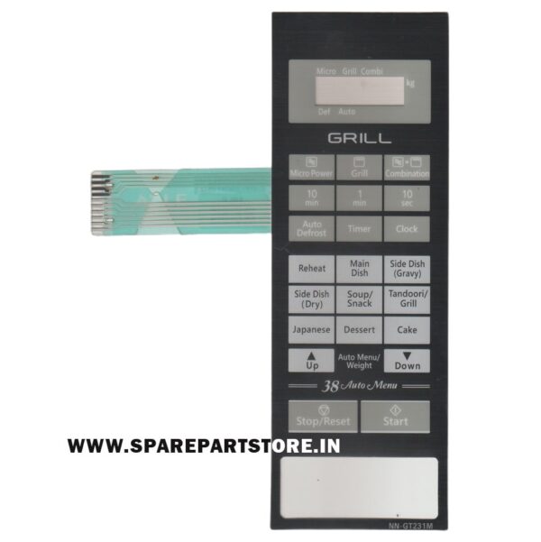 MICROWAVE OVEN MEMBRANE SUITABLE FOR PANASONIC (NN-GT231M) Free Shipping Cash on Delivery/ Pay on Delivery available Country of Origin:- India / China Need Support:- Reach our Support team